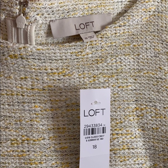 NWT Women’s Loft Sleeveless Dress, Yellow, Size 18 - Picture 5 of 8